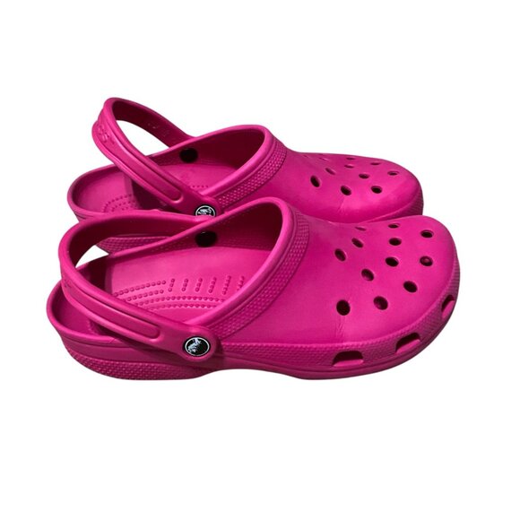 Crocs Classic Clog Sandals Fuchsia Pink Lightweight Unisex Size 11 Womens/mens 9 - Picture 2 of 10